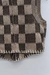 YANYAN KNITS 24 Autumn and Winter Firework Shrink Vest YYK-YYW24-1171-ZONGYANMAI Brown/Oatmeal